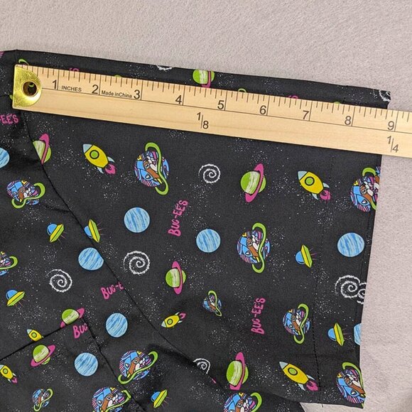 Buc-ees Shirt Mens Small Black AOP UFO Space Ships Planets Button Up Hawaiian - Picture 7 of 8